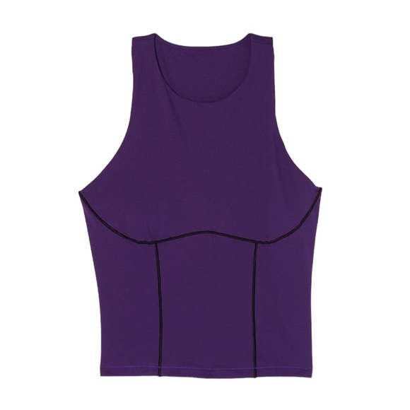 NWT - Victoria's Secret Sweat on Point Racer Tank size S Eggplant - Picture 3 of 3
